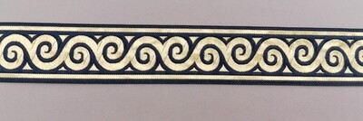 Jacquardborte 38mm &quot;marine-gold&quot;