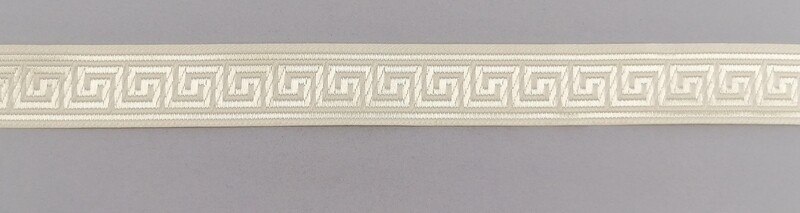 Jacquardborte 22mm &quot;écru-gold&quot;