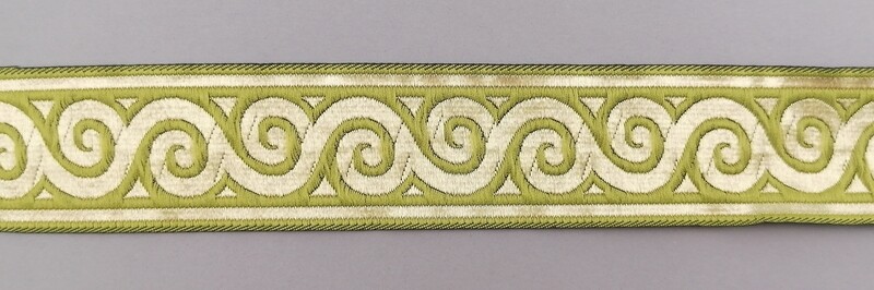 Jacquardborte 38mm &quot;grün-gold&quot;