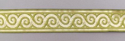 Jacquardborte 38mm &quot;grün-gold&quot;