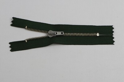 Reissverschluss mit Metallkrampe &quot;olive&quot;