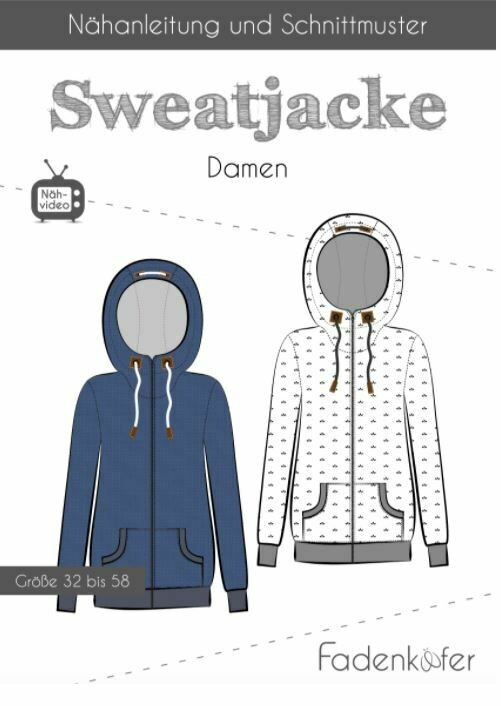 Schnittmuster Sweatjacke Damen