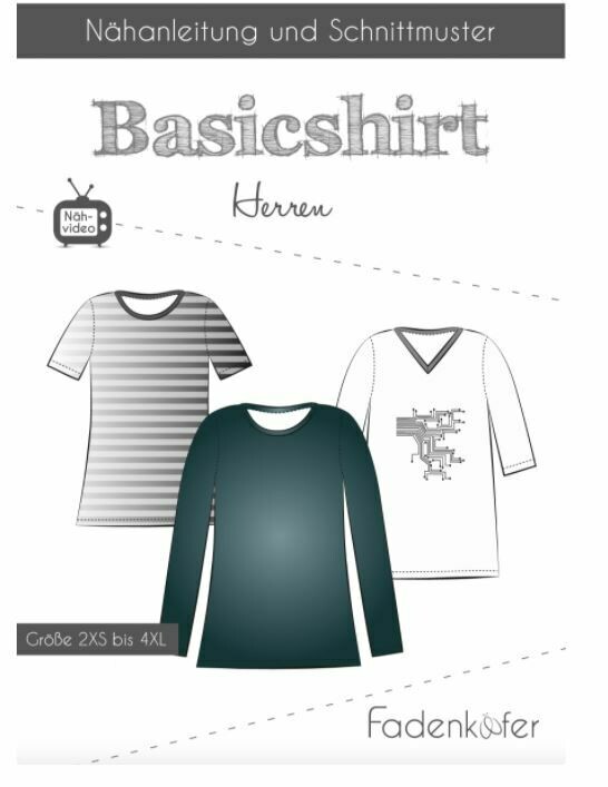 Schnittmuster Basicshirt Herren