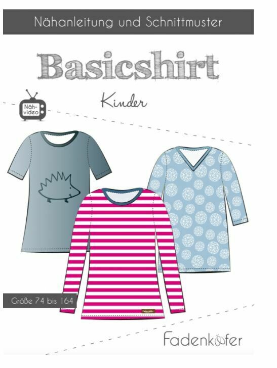 Schnittmuster Basicshirt Kinder