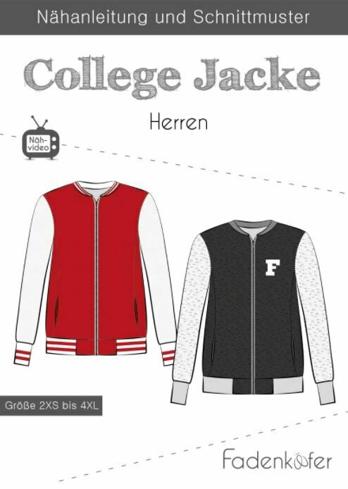Schnittmuster College Jacke Herren