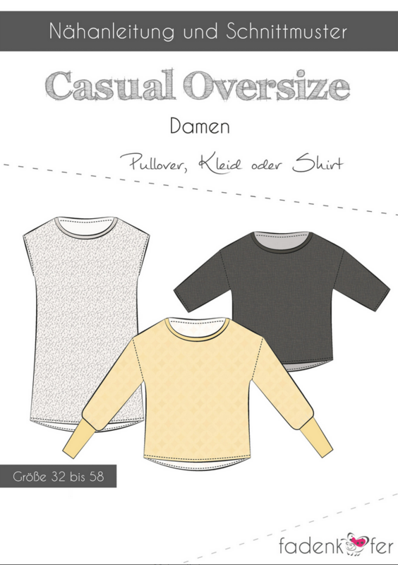 Schnittmuster Oversize Pullover Damen