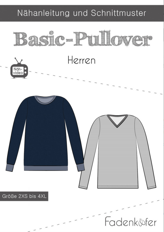 Schnittmuster Basicpullover Herren