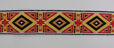 Jacquardborte 50mm &quot;gelb-schwarz&quot;