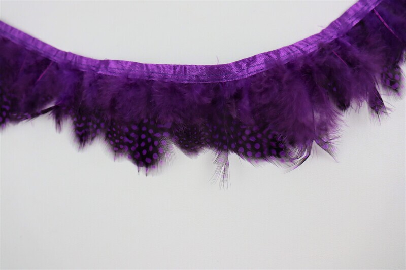 Band Federn 60mm &quot;purple&quot;