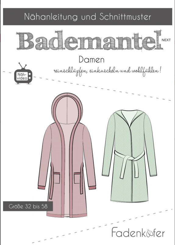 Schnittmuster Bademantel Damen