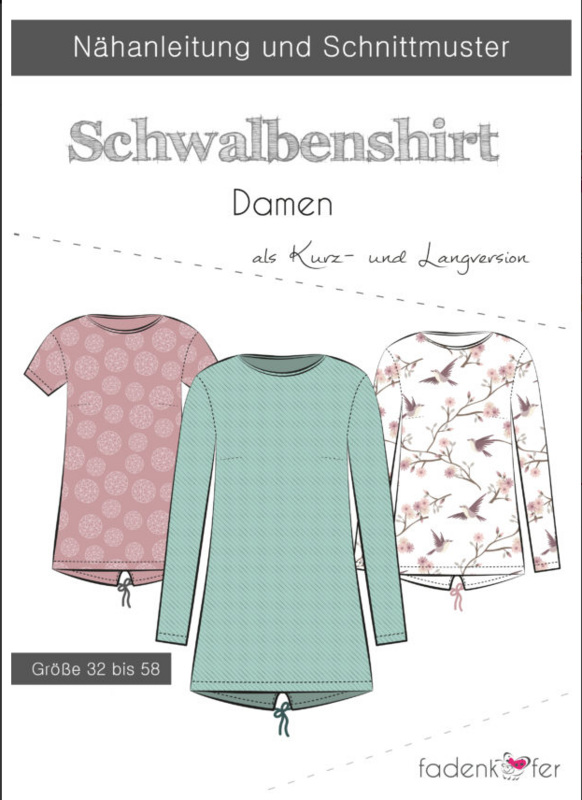 Schnittmuster Schwalbenshirt Damen