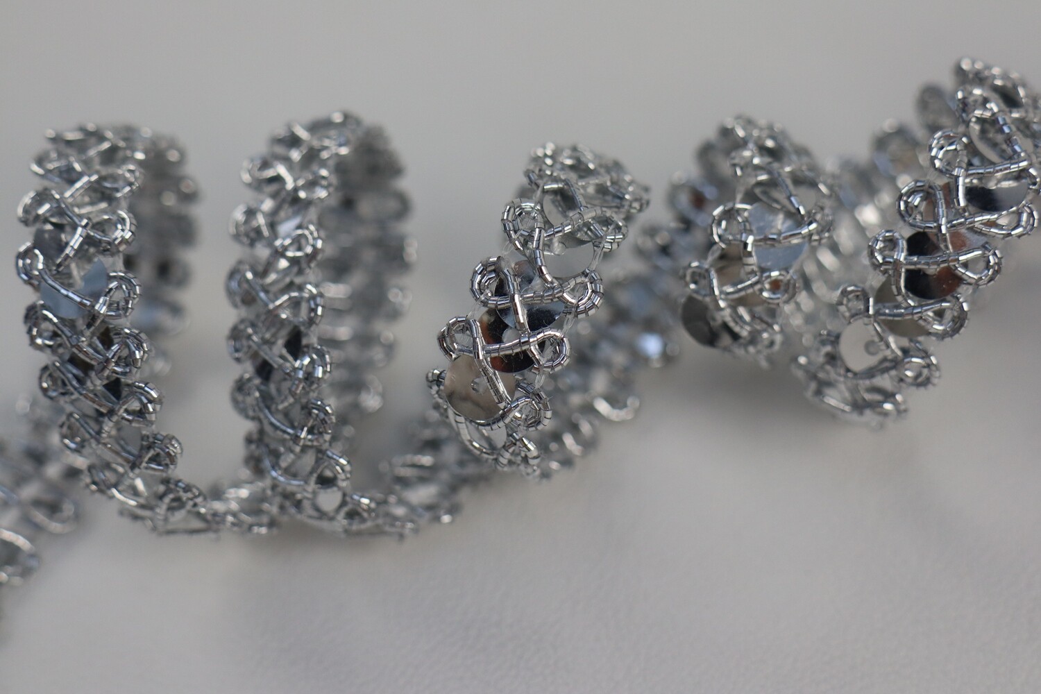 Paillettenborte &quot;silber&quot;