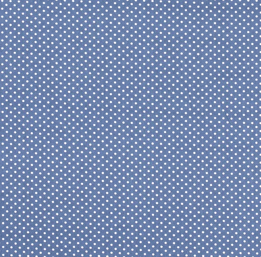 Popeline Punkte &quot;indigoblau&quot;