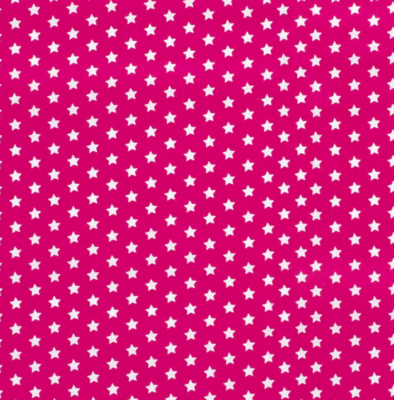 Popeline Sterne &quot;fuchsia&quot;