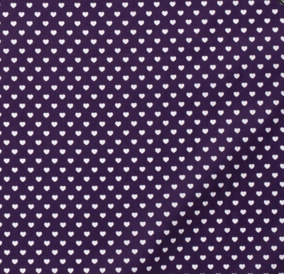 Popeline Herzen &quot;aubergine&quot;