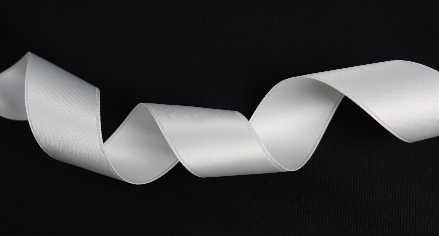 Band Satin Double Face &quot;bridal white&quot;