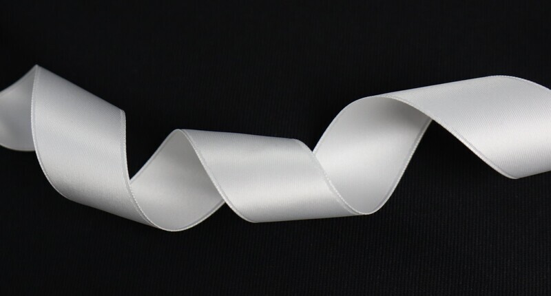 Band Satin Double Face &quot;bridal white&quot;