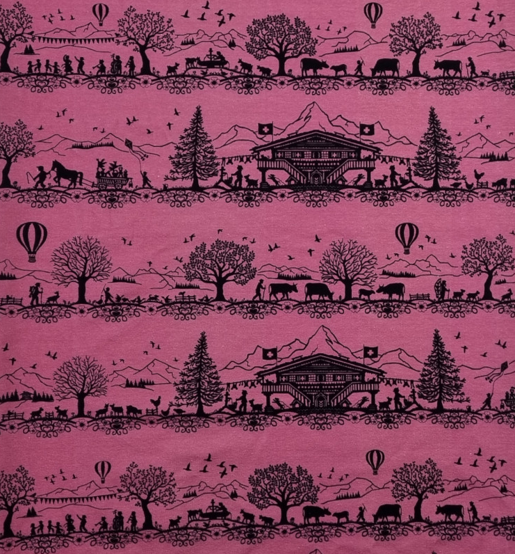 Jersey Scherenschnitt &quot;rosa&quot;
