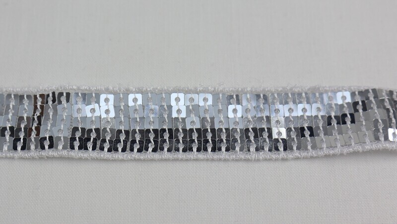 Paillettenborte 20mm &quot;silber&quot;