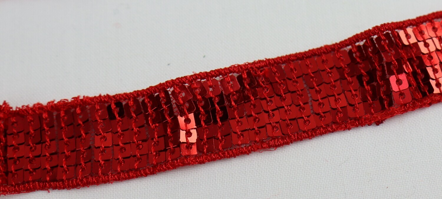 Paillettenborte 20mm &quot;rot&quot;