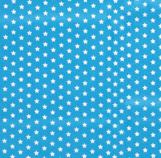Popeline Sterne &quot;aqua&quot;