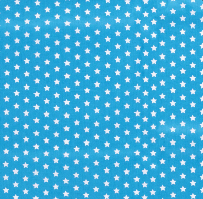 Popeline Sterne &quot;aqua&quot;