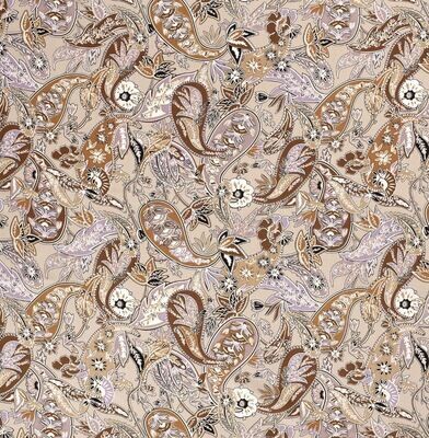 Viskose Popeline abstrakt &quot;beige&quot;