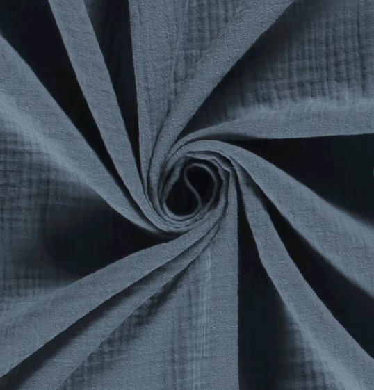 Musselin uni &quot;indigoblau&quot;