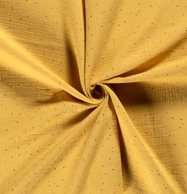 Musselin goldene Punkte &quot;ocker&quot;