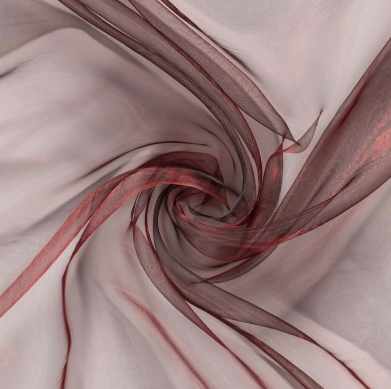 Organza &quot;weinrot&quot;