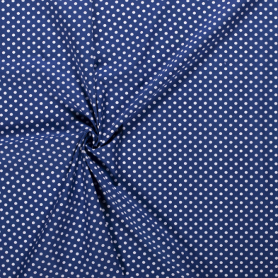 Popeline Punkte &quot;blau&quot;