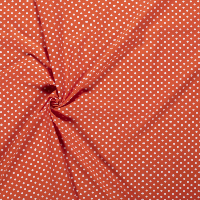 Popeline Punkte &quot;orange&quot;