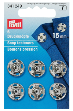 Prym Druckknöpfe zum Annähen  15mm &quot;silber&quot;