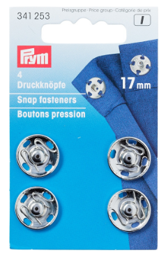 Prym Druckknöpfe zum Annähen  17mm &quot;silber&quot;