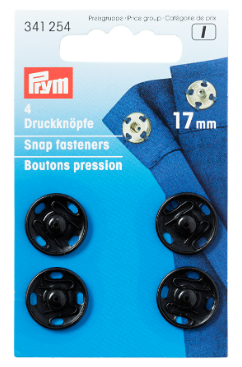 Prym Druckknöpfe zum Annähen 17mm &quot;schwarz&quot;