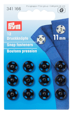 Prym Druckknöpfe zum Annähen 11mm &quot;schwarz&quot;