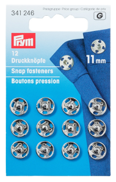 Prym Druckknöpfe zum Annähen 11mm &quot;silber&quot;