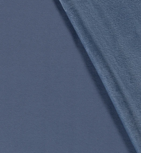 Alpenfleece uni &quot;indigoblau&quot;