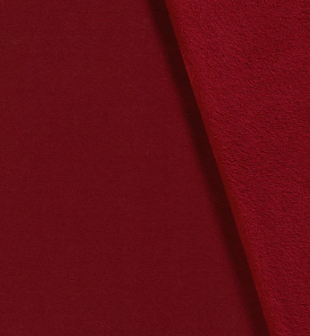 Alpenfleece uni &quot;dunkelrot&quot;