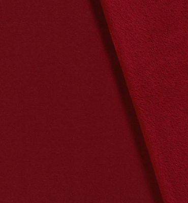 Alpenfleece uni &quot;dunkelrot&quot;