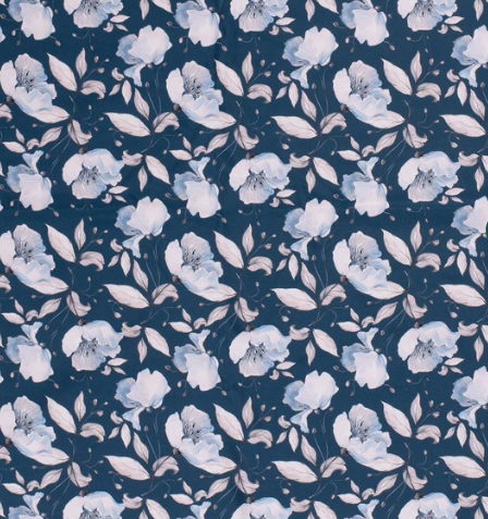 Softshell Blumen &quot;marine&quot;