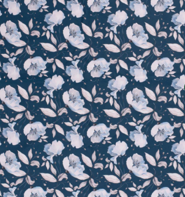 Softshell Blumen &quot;marine&quot;