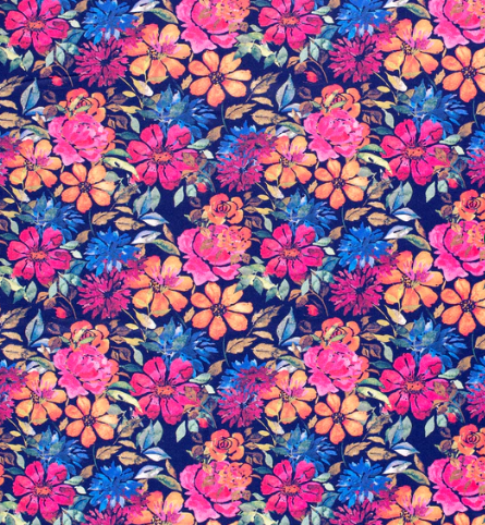 Sweat Blumen &quot;marine&quot;