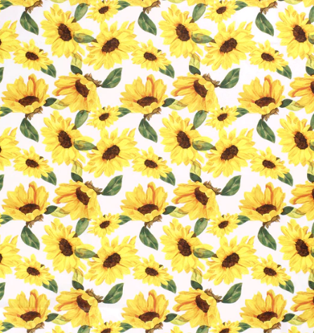 Popeline Sonnenblumen &quot;weiss&quot;