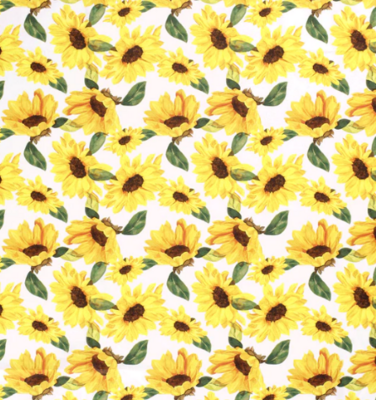 Popeline Sonnenblumen &quot;weiss&quot;