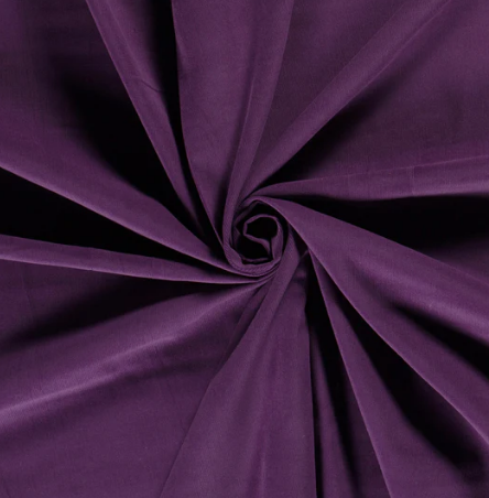 Feincord uni &quot;aubergine&quot;
