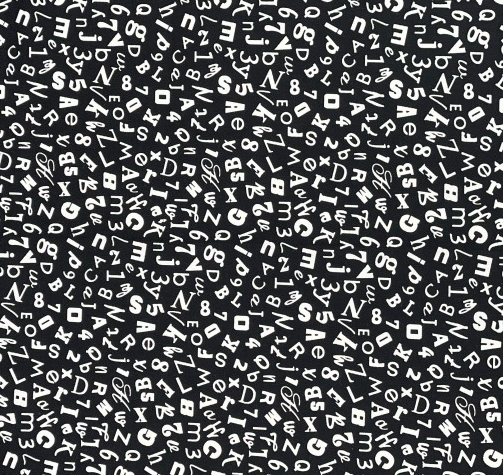Baumwolle Buchstaben &quot;schwarz&quot;
