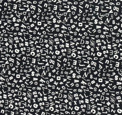 Baumwolle Buchstaben &quot;schwarz&quot;