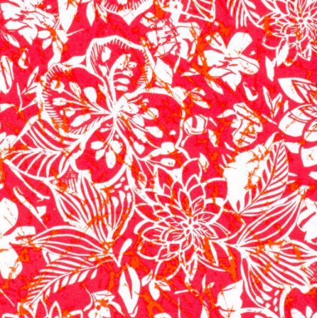 Viskose Jersey Blumen &quot;coral&quot;