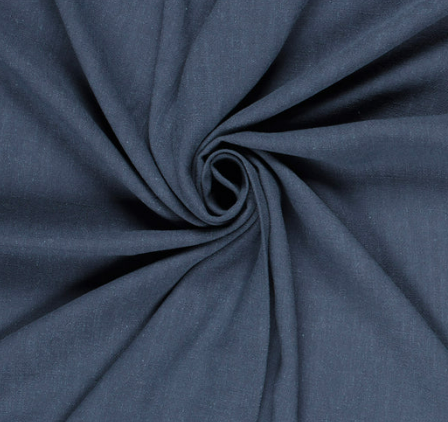 Viskose-Leinen uni &quot;stahlblau&quot;